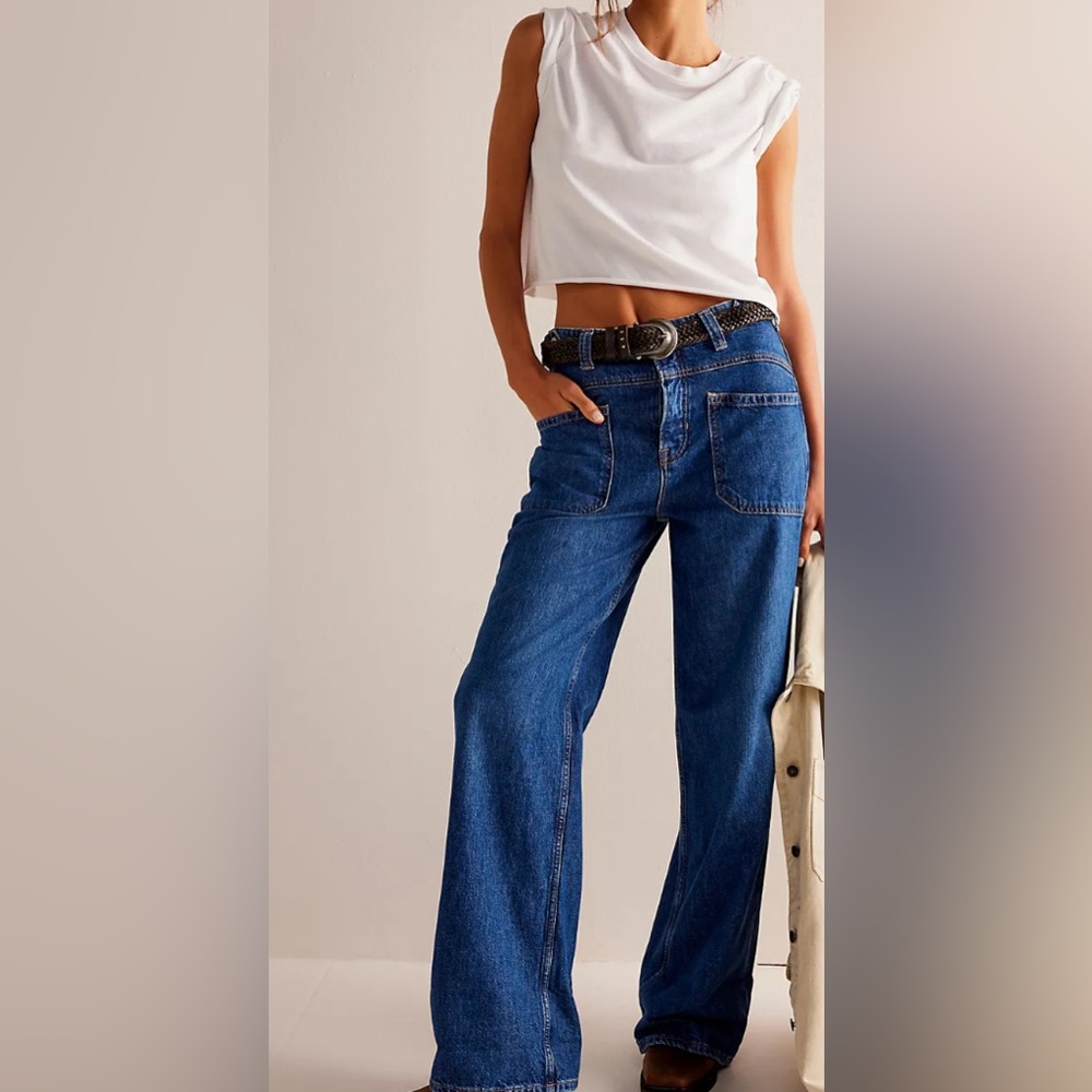 Free People We The Free Palmer Cuffed Jeans
